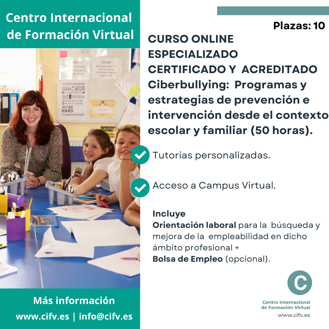 CIBERBULLYING PROGRAMAS PREVENCION CURSO ONLINE