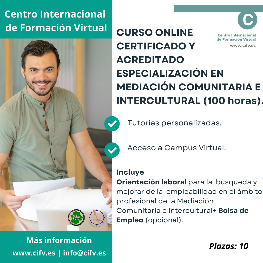 MEDIACION COMUNITARIA E INTERCULTURAL CURSO ONLINE