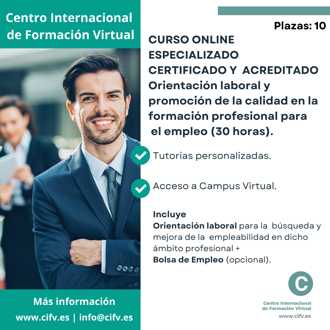ORIENTACION LABORAL Y PROMOCION DE LA CALIDAD EN LA FORMACION PROFESIONAL PARA EL EMPLEO