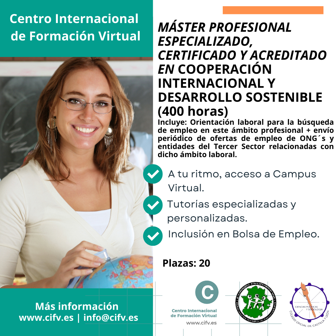 master profesional cooperacion internacional y desarrollo sostenible
