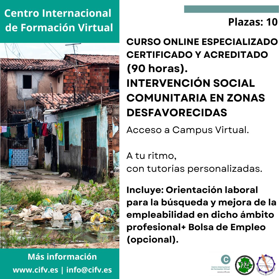 CURSO ONLINE INTERVENCION SOCIAL COMUNITARIA EN ZONAS DESFAVORECIDAS