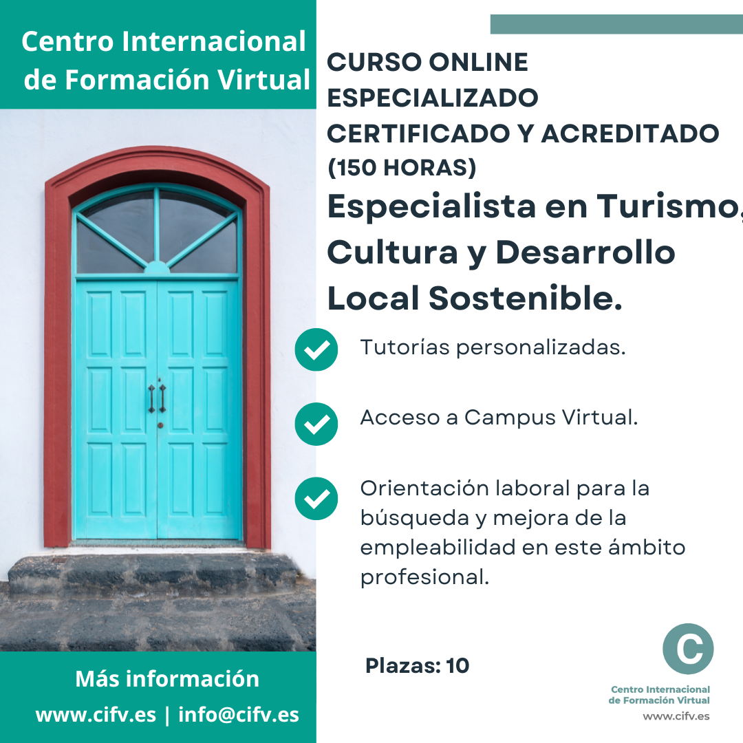 ESPECIALISTA TURISMO CULTURA DESARROLLO LOCAL SOSTENIBLE
