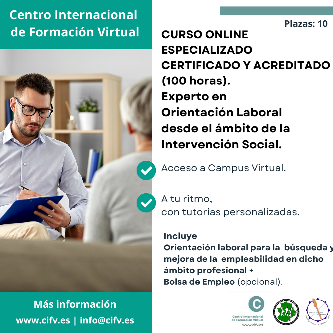 EXPERTO ORIENTACION LABORAL AMBITO INTERVENCION SOCIAL
