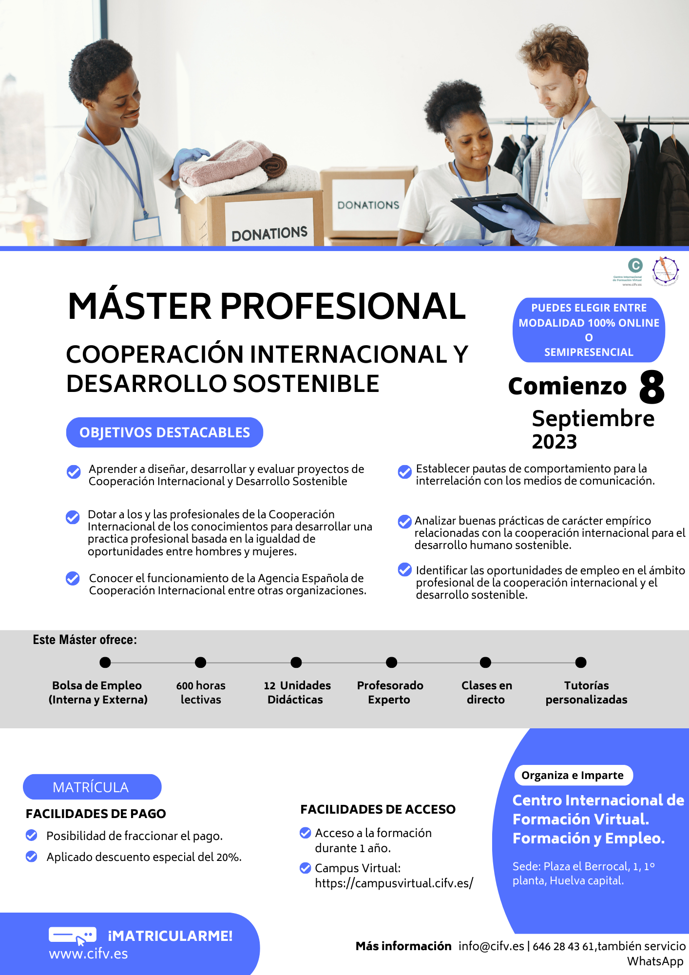 MASTER PROFESIONAL EN COOPERACION INTERNACIONAL Y DESARROLLO SOSTENIBLE
