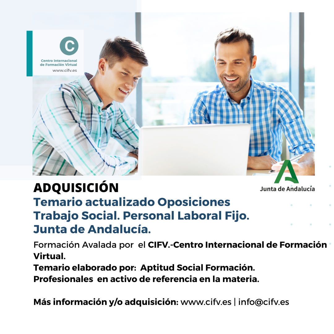 TEMARIO COMPLETO: Preparación Preparación Oposiciones de Trabajo Social. Junta de Andalucía.