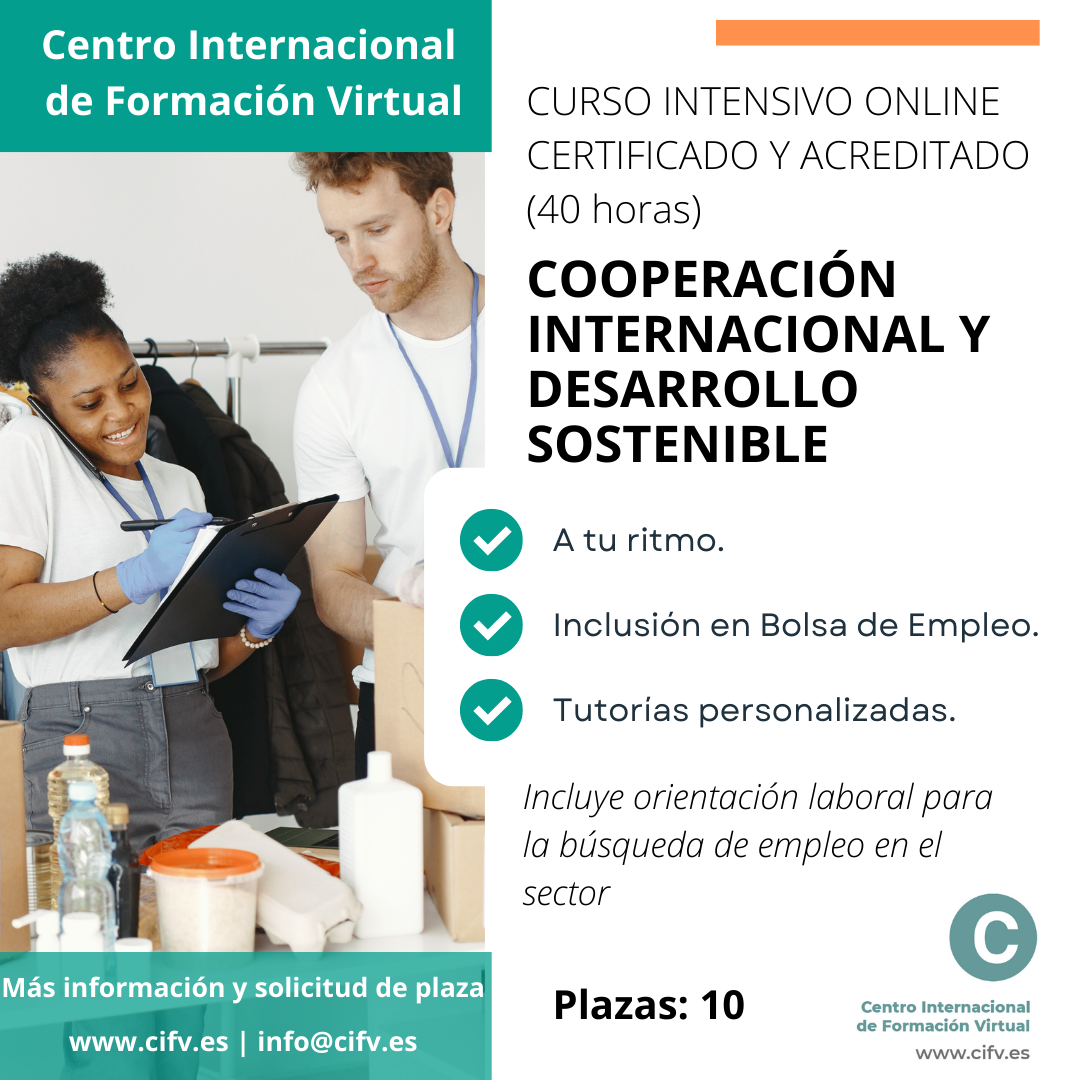 curso online cooperacion internacional desarrollo sostenible