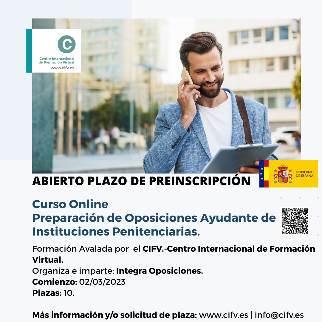 Curso Online Preparación Oposiciones Ayudantes Instituciones Penitenciarias. Nacional.