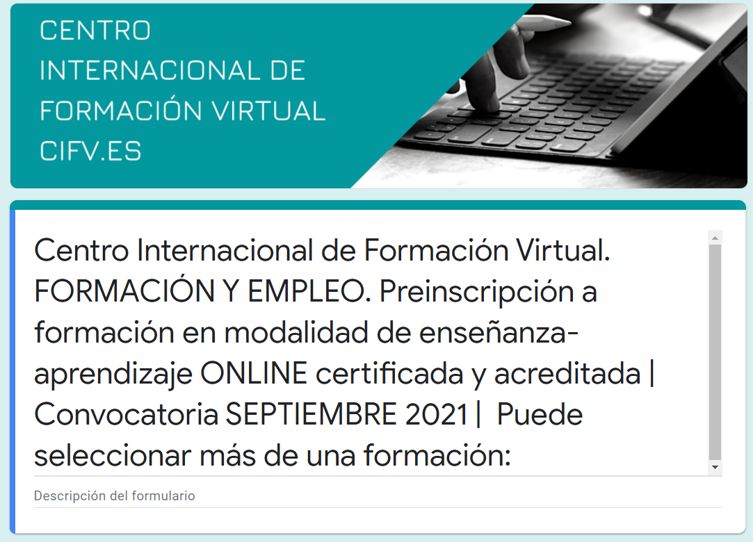 formulario preinscripcion